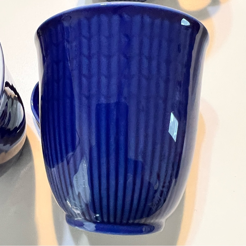 Rorstrand Swedish Grace Cobalt Blue Mug Cup Set of 4 10 ounce - Picture 3 of 5